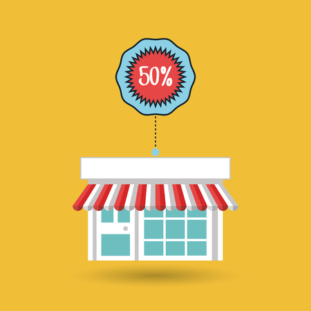 shopping cart buy discounts vector illustration graphicのイラスト素材