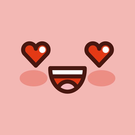 face emoticons design with expressions , vector illustration graphicのイラスト素材
