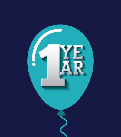 aniversary card icon design, vector illustrationのイラスト素材