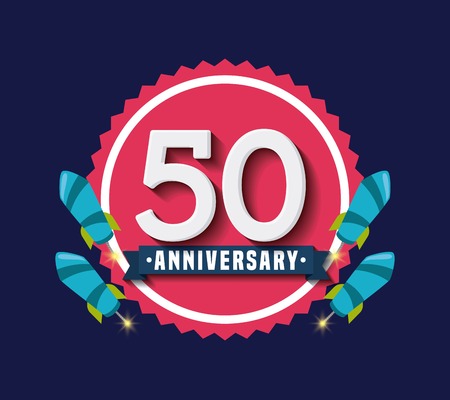 aniversary card icon design, vector illustrationのイラスト素材