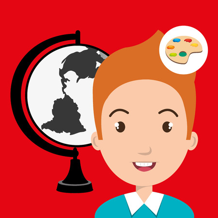 student map global school vector illustration graphicのイラスト素材
