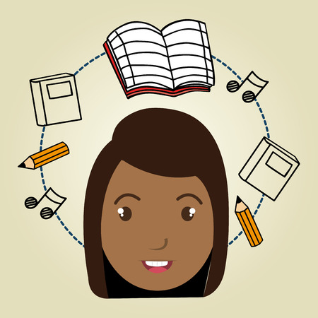 student music notebook pencil vector illustration graphicのイラスト素材