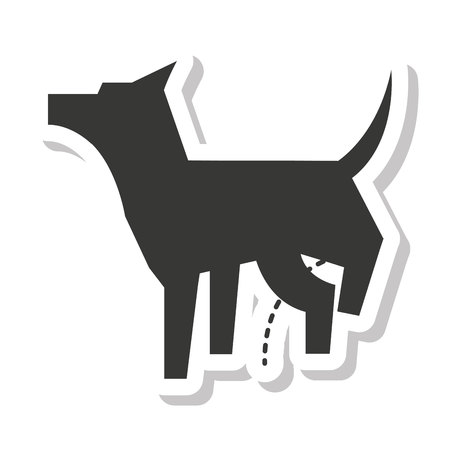 dog pet silhouette isolated icon vector illustration designのイラスト素材