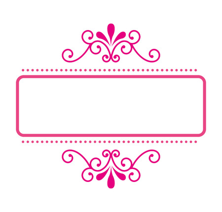 frame with ribbon isolated icon design, vector illustration graphicのイラスト素材