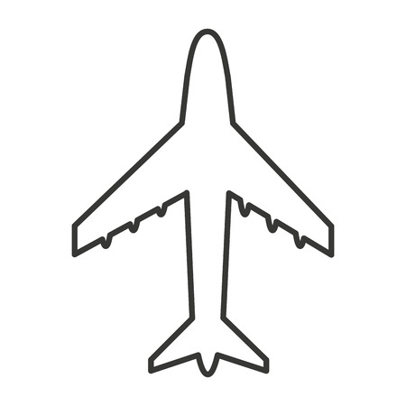 airplane silhouette isolated icon vector illustration designのイラスト素材