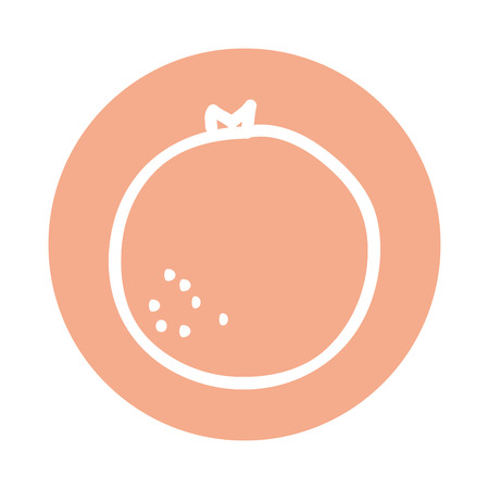 orange fruit isolated icon vector illustration designのイラスト素材