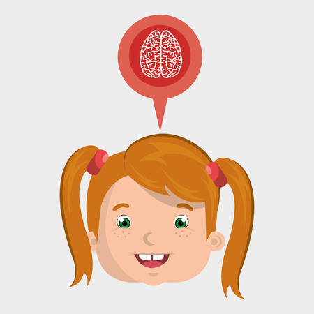 child brian idea icon vector illustration graphicのイラスト素材