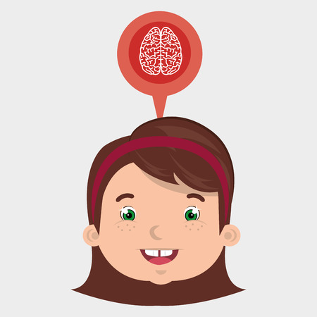 child brian idea icon vector illustration graphicのイラスト素材