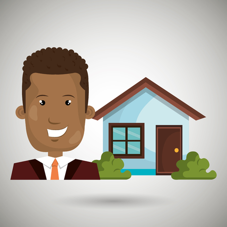 man house estate icon vector illustration graphicのイラスト素材