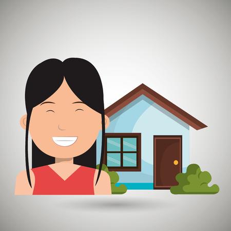man house estate icon vector illustration graphicのイラスト素材