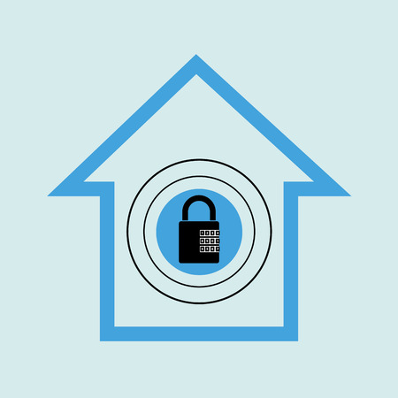 silhouette house security protection vector illustration graphicの素材 [FY31061379079]