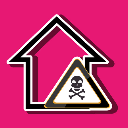 silhouette house security protection vector illustration graphicのイラスト素材
