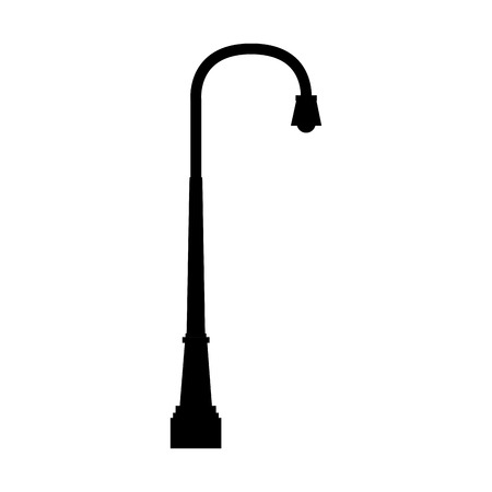 street lamp light electricity elegant city illumination vector  isolated illustrationのイラスト素材