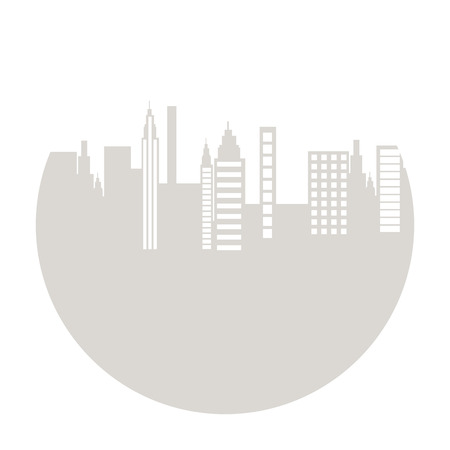 cityscape silhouette isolated icon vector illustration designのイラスト素材