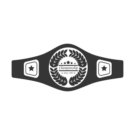 belt boxing sport championship winner fight award vector illustration isolatedのイラスト素材