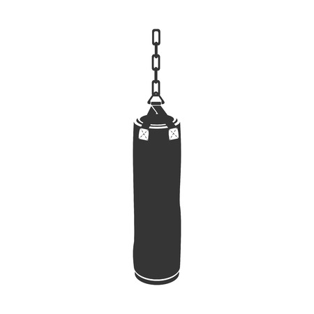 punching sack boxing training sansack hit knockout vector illustration isolatedのイラスト素材