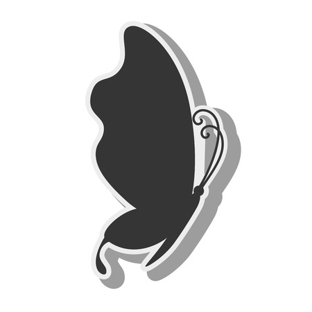 butterfly animal insect animal wings fly spring artistic silhouette vector illustration isolatedのイラスト素材
