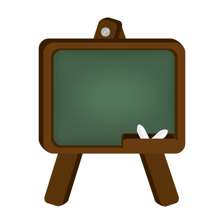 board chalk green write school teach learning vector  illustration isolatedのイラスト素材