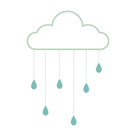 cloud rainy cloudy weather season meteorology vector illustration isolatedのイラスト素材