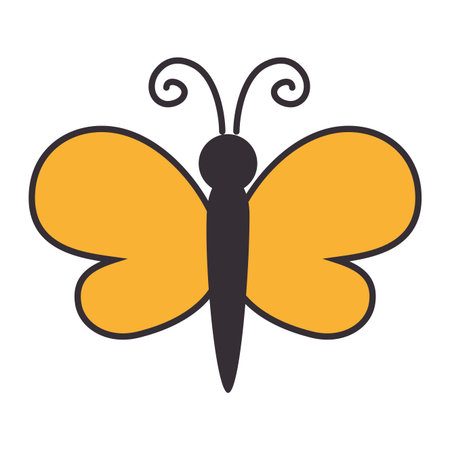 butterfly animal insect animal wings fly spring artistic vector illustration isolatedのイラスト素材