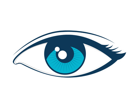 eye see view look vision girl optic eyelashes vector illustration isolatedのイラスト素材