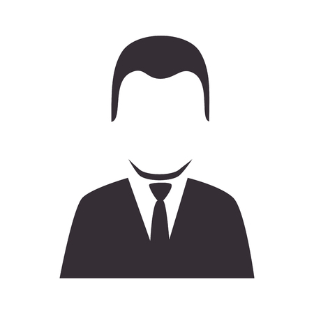 man guy boy person face head human tie suit icon vector  illustration isolatedのイラスト素材
