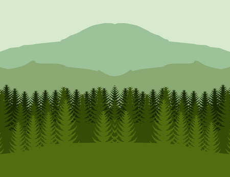 forest landscape picture isolated icon vector illustration designのイラスト素材