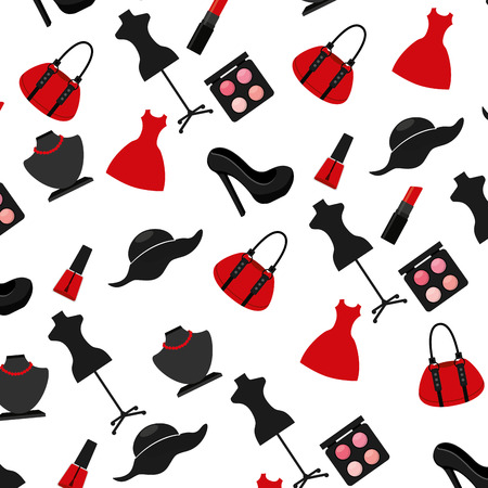 female fashion accessories isolated vector illustration designのイラスト素材