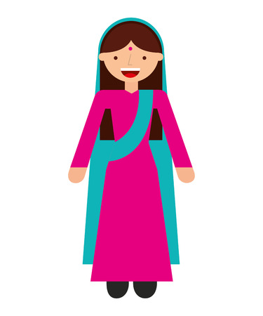 islam woman character isolated icon vector illustration designのイラスト素材