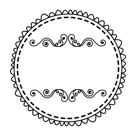 circle frame elegant isolated icon vector illustration designのイラスト素材
