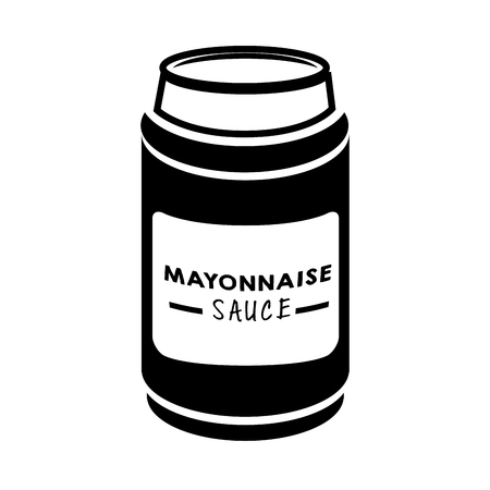 mayonnaise sauce appetizer product flavor mayo vector illustrationのイラスト素材