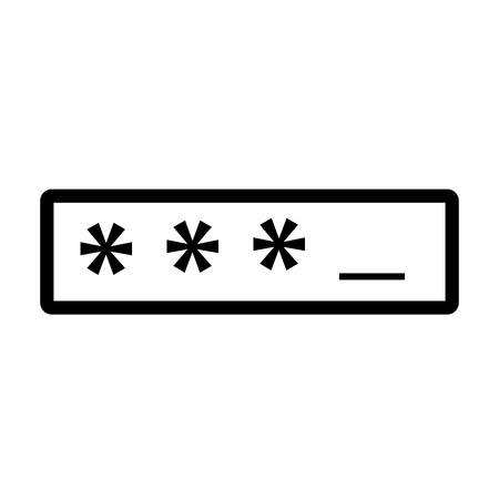 password asterisks login data code safety user protection security  vector illustrationのイラスト素材