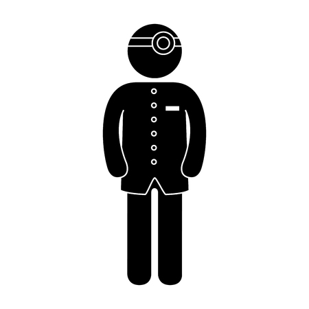medic doctor medical  occupation work profession uniform vector illustrationのイラスト素材