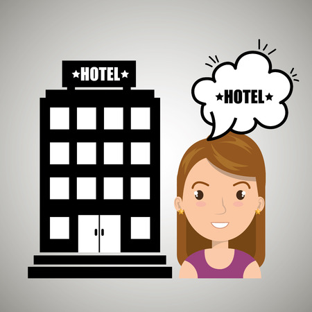 woman client hotel icon vector illustration designのイラスト素材