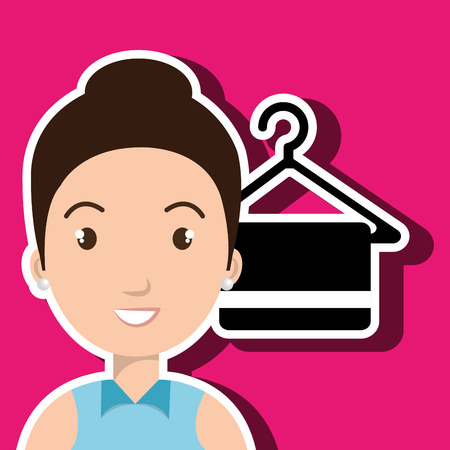 woman client hotel icon vector illustration designのイラスト素材