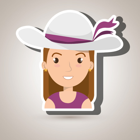 traveler woman tourist icon vector illustration designのイラスト素材