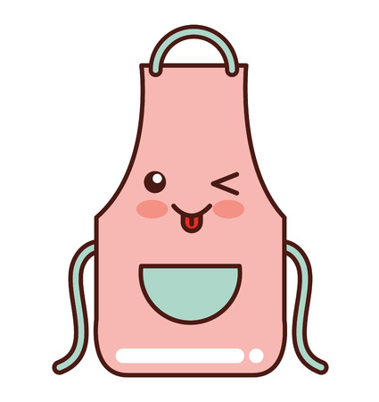 kitchen apron isolated icon vector illustration designのイラスト素材