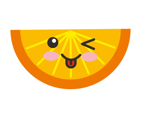 fruit character face isolated icon vector illustration design kawaiiのイラスト素材