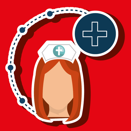 woman medical staff service vector illustration designのイラスト素材