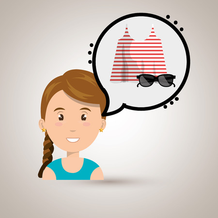 woman clothes closet vector illustration design eps 10のイラスト素材