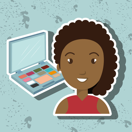 woman make up cosmetic vector illustration graphicのイラスト素材