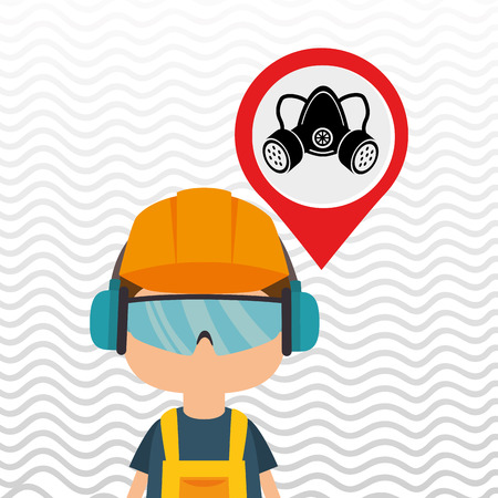 worker protection power plant vector illustration designのイラスト素材