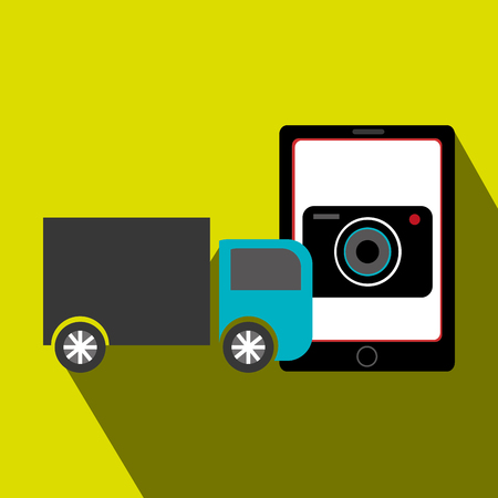 truck delivery shipping market vector illustrationのイラスト素材