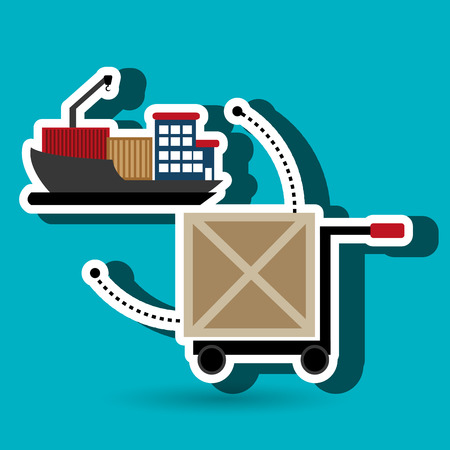 car hand box cargo vector illustrationのイラスト素材