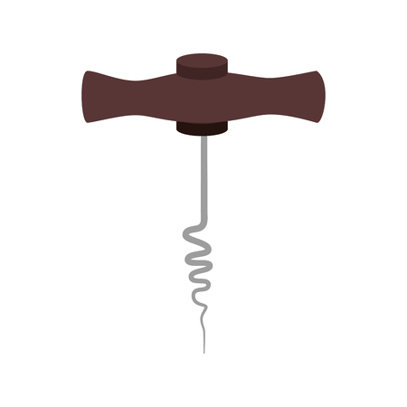 corkscrew opener cork bottle tool utensil bar vector illustrationのイラスト素材