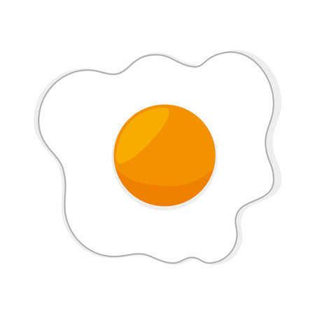 egg fried food breakfast natural cook nutrition protein vector illustrationのイラスト素材