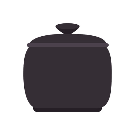 pot kitchen utensil object cooking food vector illustrationのイラスト素材