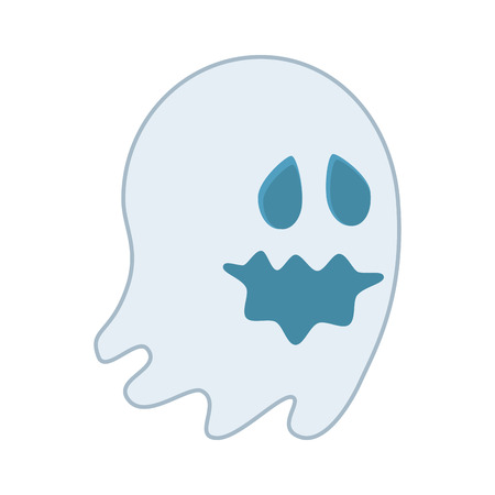 cartoon ghost happy halloween season vector illustrationのイラスト素材