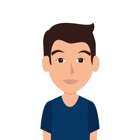avatar man wearing  casual clothes front view vector illustrationのイラスト素材