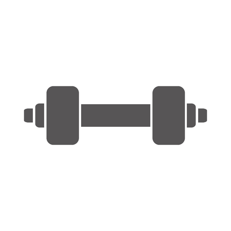 dumbbell weights gym equipment fitness lifestyle silhouette vector illustrationのイラスト素材